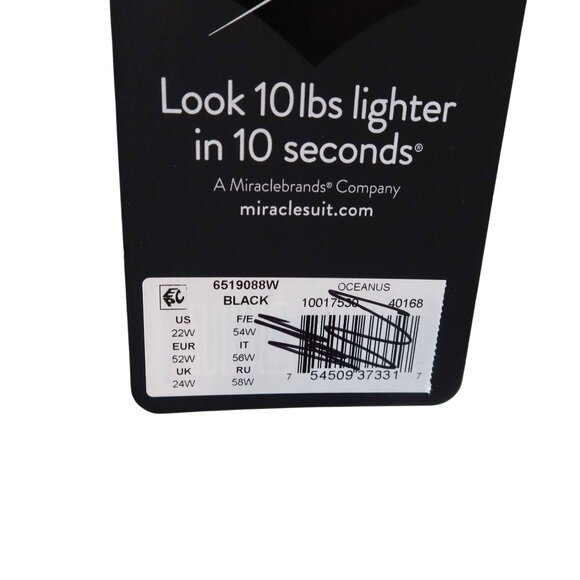 MIRACLESUIT Oceanus Slimming One Piece Swimsuit Size 22W NWT Black Classic - Picture 7 of 7